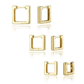 14K Gold Plated Hoop Earrings Set - 3 Sizes (14/17/20mm) Hypoallergenic, Tarnish Resistant & Stackable for Daily Luxury - TZ3