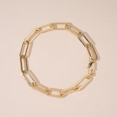 14K Gold Plated Paperclip Bracelet – Triple-Layer Electroplated, Adjustable & Hypoallergenic Copper - HXZ2