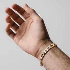 14K Gold Plated Cuban Curb Bracelet – Hypoallergenic, Unisex, 3 Sizes Available - DKGBL