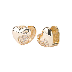 14K Gold Plated Double-Layer Sunflower Stud Earrings with AAAAA Zirconia - Everyday Luxury for Work & Play - JS3