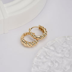 14K Gold Plated Hoop Earrings Set - 3 Sizes (14/17/20mm) Hypoallergenic, Tarnish Resistant & Stackable for Daily Luxury - TZ2