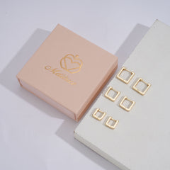 14K Gold Plated Hoop Earrings Set - 3 Sizes (14/17/20mm) Hypoallergenic, Tarnish Resistant & Stackable for Daily Luxury - TZ3