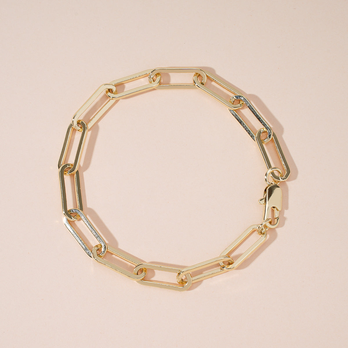 14K Gold Plated Paperclip Bracelet – Triple-Layer Electroplated, Adjustable & Hypoallergenic Copper - HXZ2