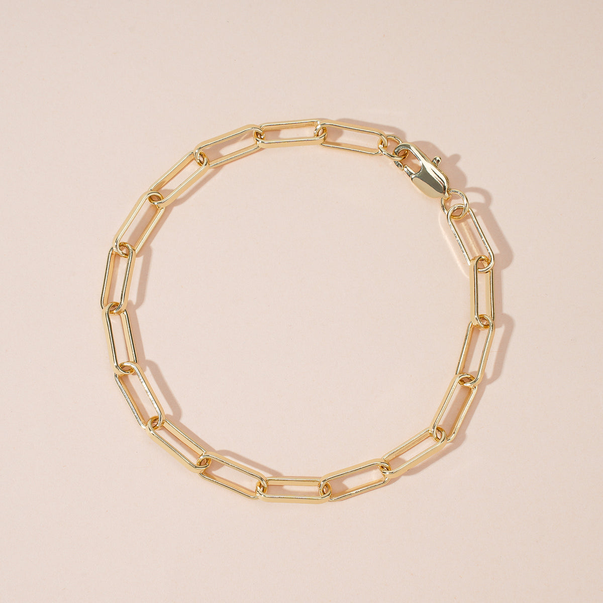 14K Gold Plated Paperclip Bracelet – Triple-Layer Electroplated, Adjustable & Hypoallergenic Copper - HXZ1