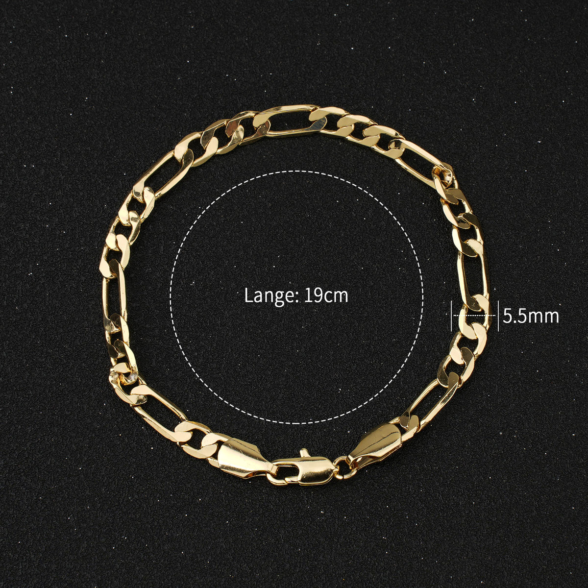 14K Gold Plated Cuban Curb Bracelet – Hypoallergenic, Unisex, 3 Sizes Available - DKGBL