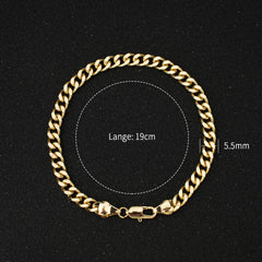 14K Gold Plated Cuban Curb Bracelet – Hypoallergenic, Unisex, 2 Sizes Available - GBBL