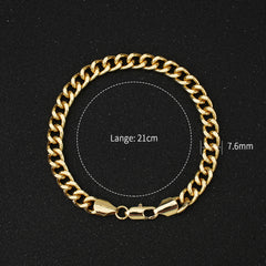 14K Gold Plated Cuban Curb Bracelet – Hypoallergenic, Unisex, 2 Sizes Available - GBBL